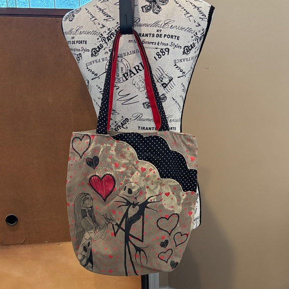 LOUNGEFLY TIM BURTON’S NIGHTMARE BEFORE CHRISTMAS small Stylish Tote Bag - Picture 1 of 14